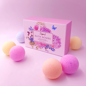 Saprof Wholesale 6 CBD Bath Bombs Gift Set USA made bubble bath Fizzies Relieve Pain Reduce Anxiety for Amazon Ebay Wish