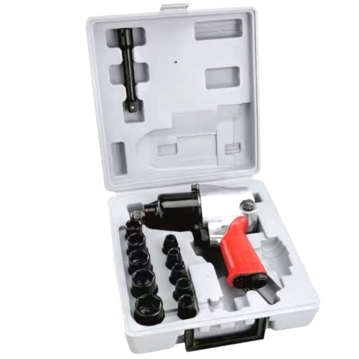 LFGUD 1/2 Inch Air Impact Wrench - 470 Ft-lbs Torque With 8pc Socket Set, Compact Pneumatic Tool For Auto Repair