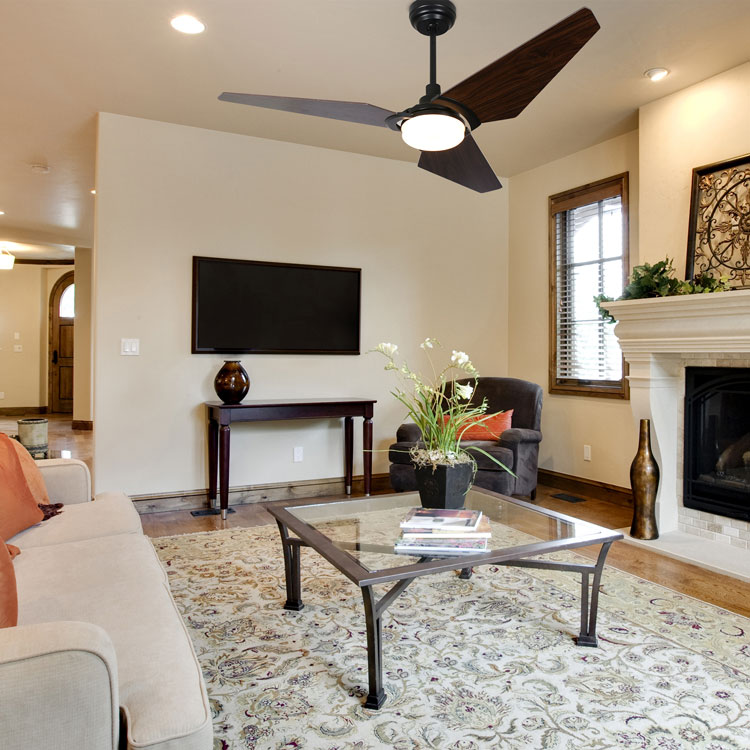 52 inch ceiling fan with light for dining room lighting decoration led ceiling fan light with remote control