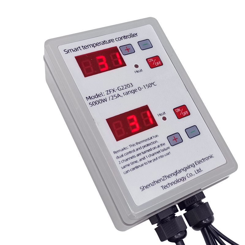 Intelligent digital display thermostat dual display thermostat temperature controller 110V 220V High power 25A relay 5000W(图3)