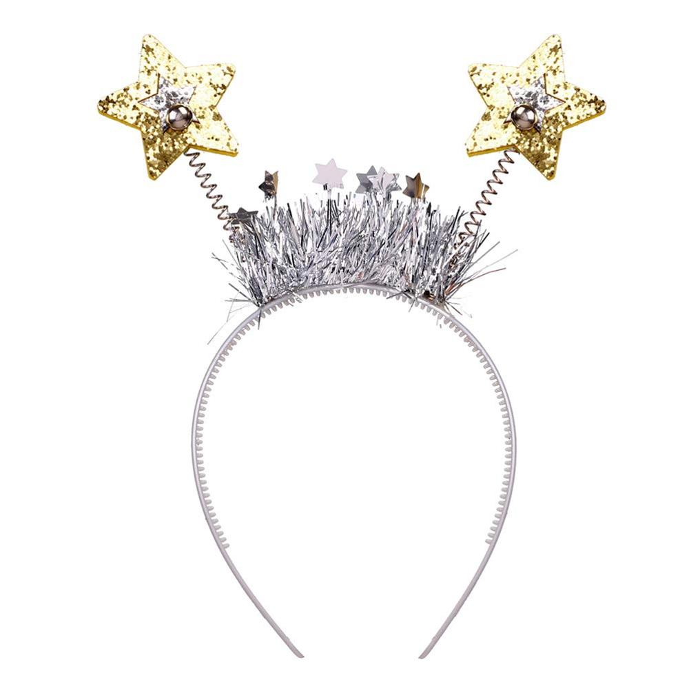 Ladies Christmas Head Boppers Glittered Novelty Headbands Fancy Dress Costume