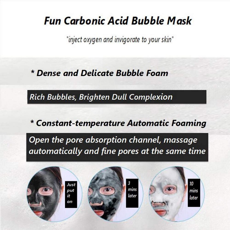 Wholesale private label amino acid bamboo charcoal foam facial mask