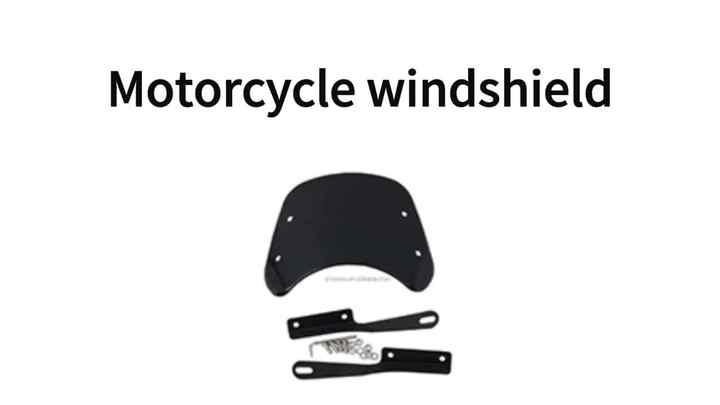 Pare-brise Moto Husqvarna Svartpilen/Vitpilen - Noir ABS, Pour Phares Ronds 6.5-9.45 Pouces - Protection Vent Et Débris