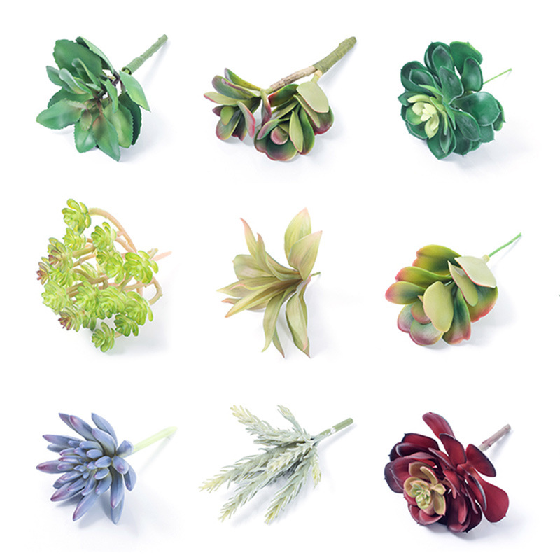 Прямая поставка с завода, реалистичные искусственные растения-суккуленты, искусственные растения в ассортименте для домашнего декора, набор из 9 шт.