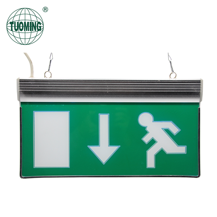 Two LED Flood Lights 2 Pack -UL Listed -LFI Lights- Double Sided LED Emergency EXIT Sign Backup Battery Fire Resistant US Standard Red Letter Emergency Exit Lighting Commercial Grade