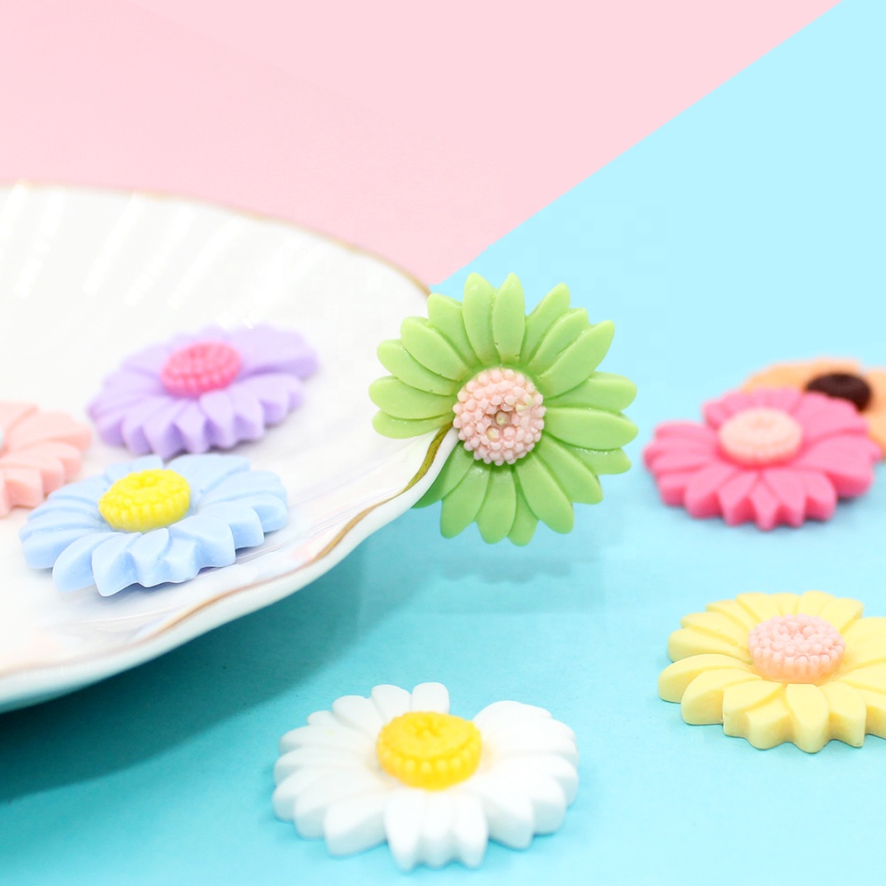 Подсолнух Кабошон из смолы, модная Маргаритка, цветок, рукоделие, кабошон, украшения для скрапбукинга, изготовление ювелирных изделий, украшение «сделай сам»