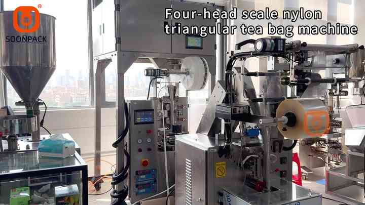 Fully Automatic Pyramid Tea Bag Packaging Machine with Outer Bag for ...