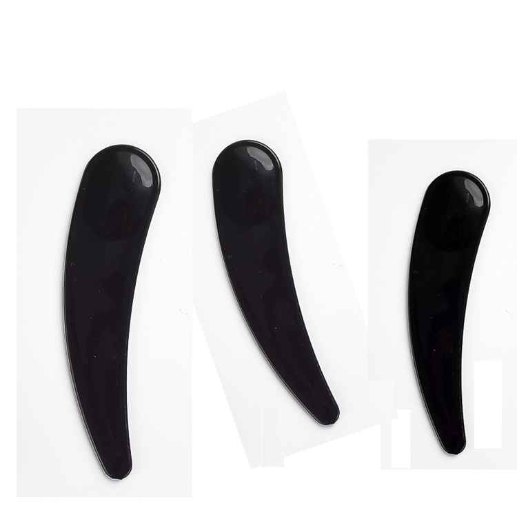 Оптовая продажа, простой маленький черный косметический пластиковый шпатель/палочки для лица
