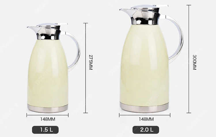 Wholesale 1.5L home used vacuum jug stainless steel coffee tea pot
