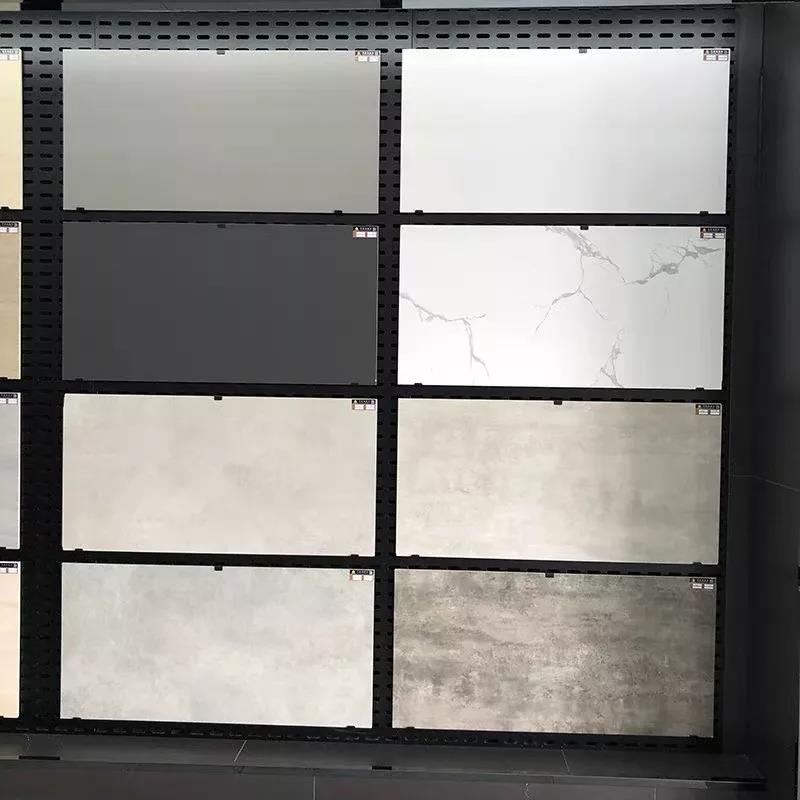 Hasin Indoor Outdoor Porcelain Non Slip Easy Clean Nordic Style Pure Black Ceramic Tile for Floor