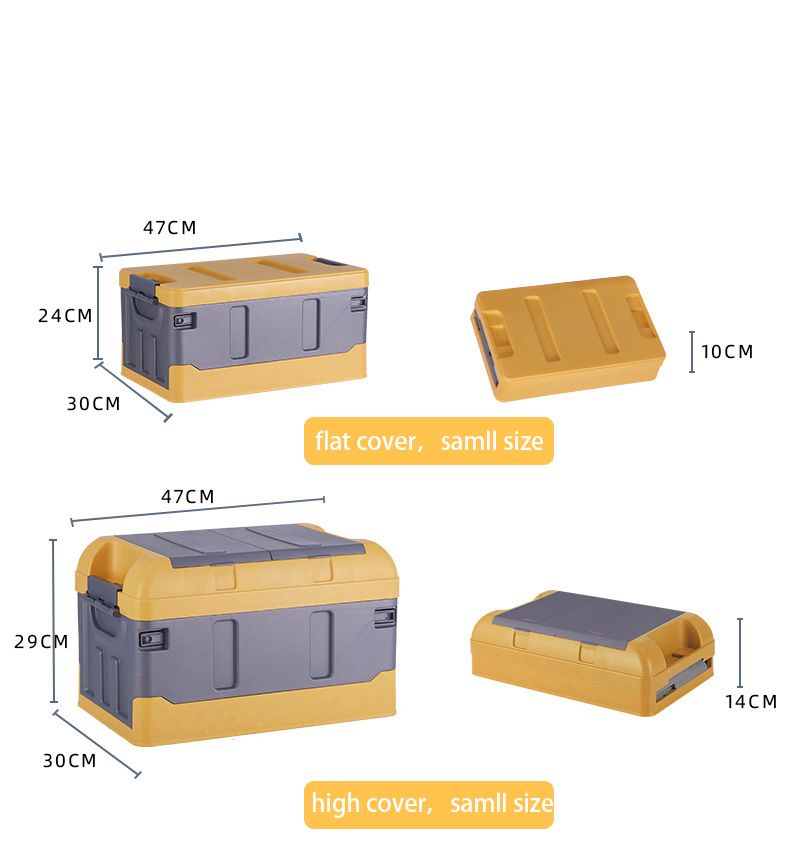 2020 Household sundries foldable folding heavy duty plastic toy storage bins and box for car ,toys and home organization