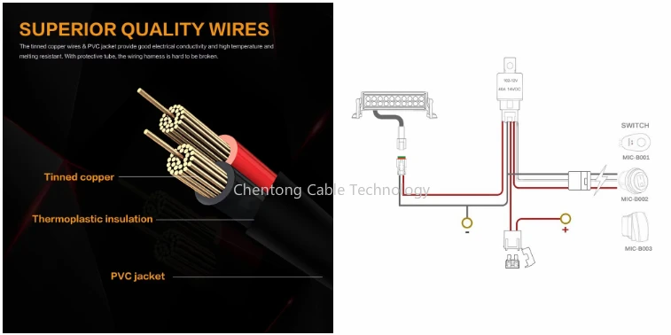 Chentong Cable Good Quality Automotive Wire Harness With DT Connector