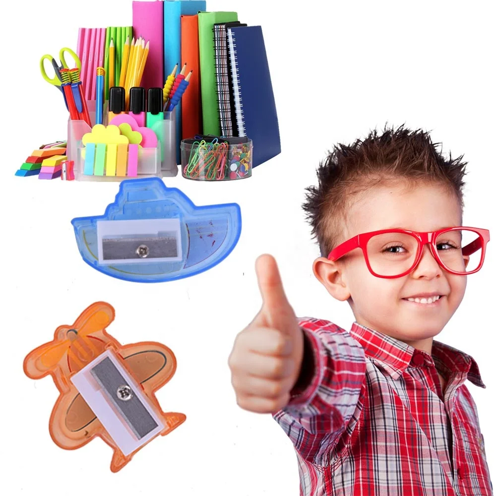 Wholesale Various Stationery Styles Toys Factory Plastic Pencil Sharpener For Kids