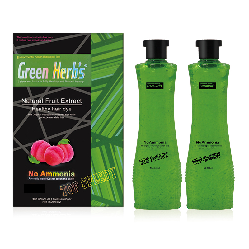 Натуральные Фруктовые экстракты зеленых трав 500 мл * 2 черная краска для волос