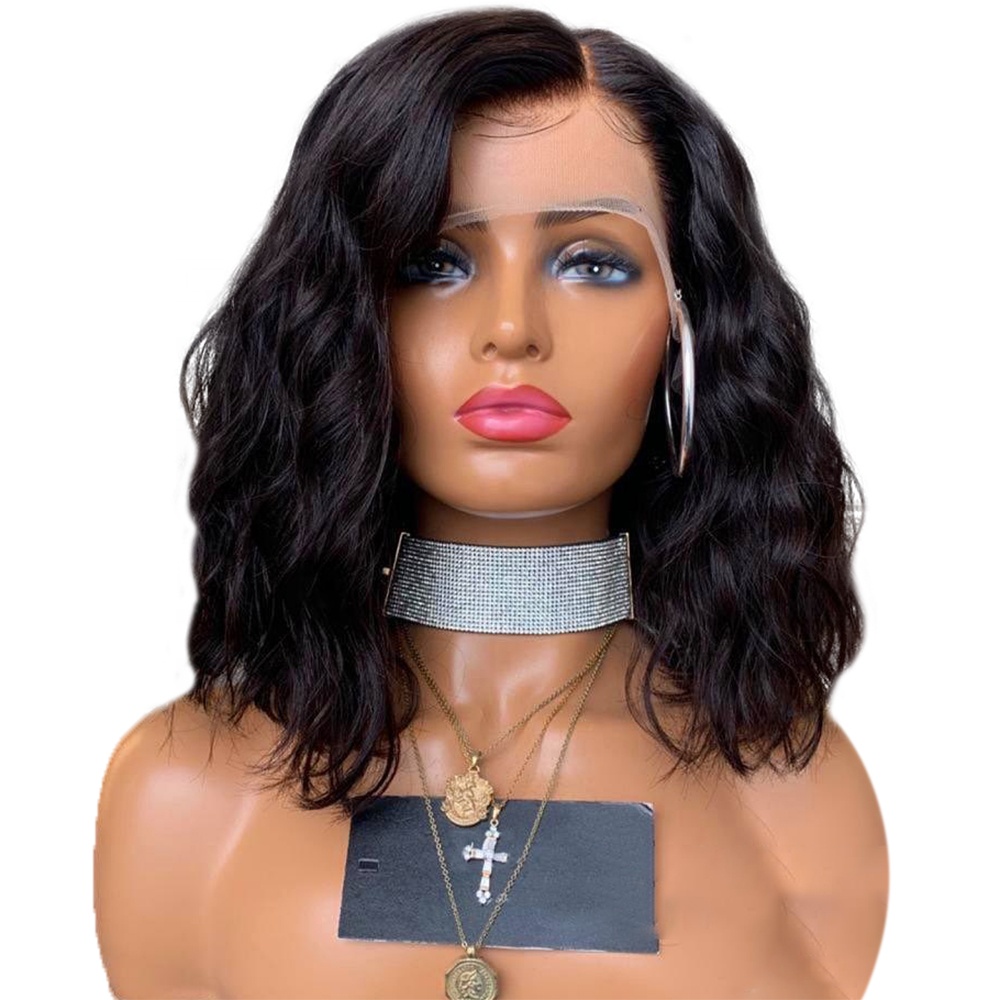 Invisible Transparent HD Lace Single Knot 13X6 Lace Frontal Wig Cuticle Aligned Brazilian Remy Hair Bob Cut Lace Frontal Wig