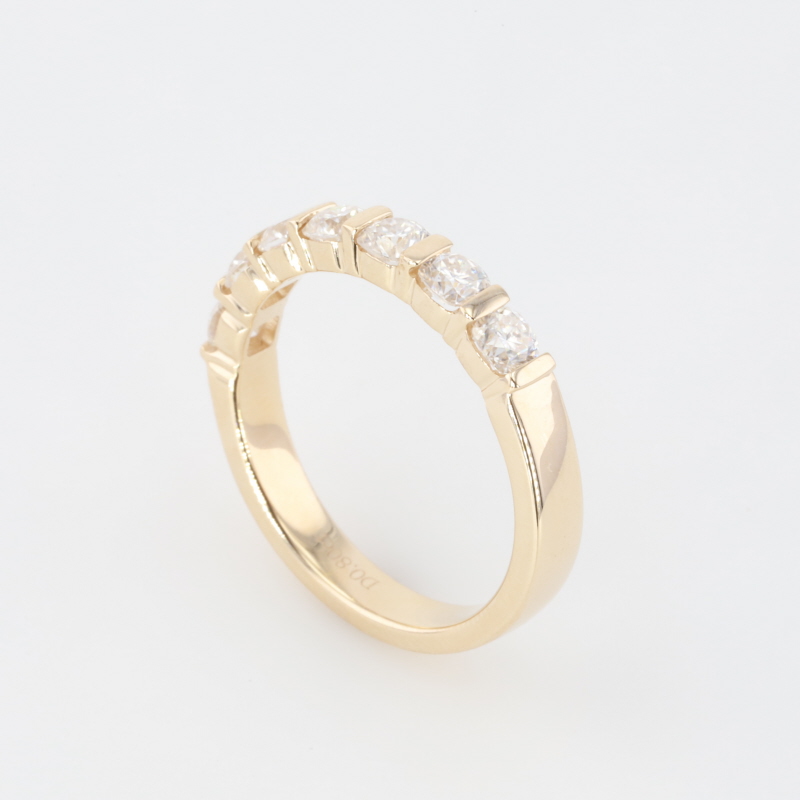 Gold Line Ring 6mm Tungsten Carbide Pipe-Cut 18K Yellow Dispatch Band 9 /& 10