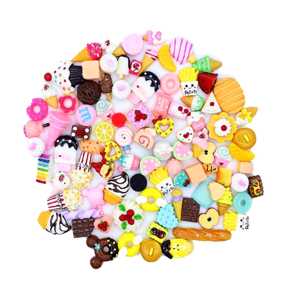 Ld656 слизи амулеты милые амулеты слизи Ассорти фруктов конфеты Flatback кабошоны из смолы для изготовления ремесел