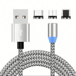 3 em 1 LED Magnético USB Tipo de Cabo C Micro 11 8Pin Plug Cabo USB Ímã Para iPhone