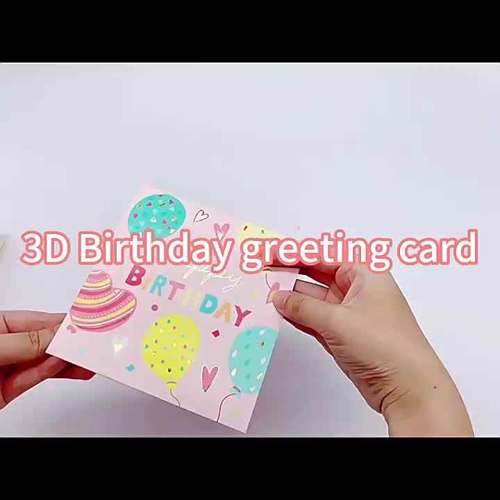 Carte Anniversaire Pop-up 3D Princesse – Avec Enveloppe, Ballons Et Feux D’artifice, Carte Créative Pour Fille - 7