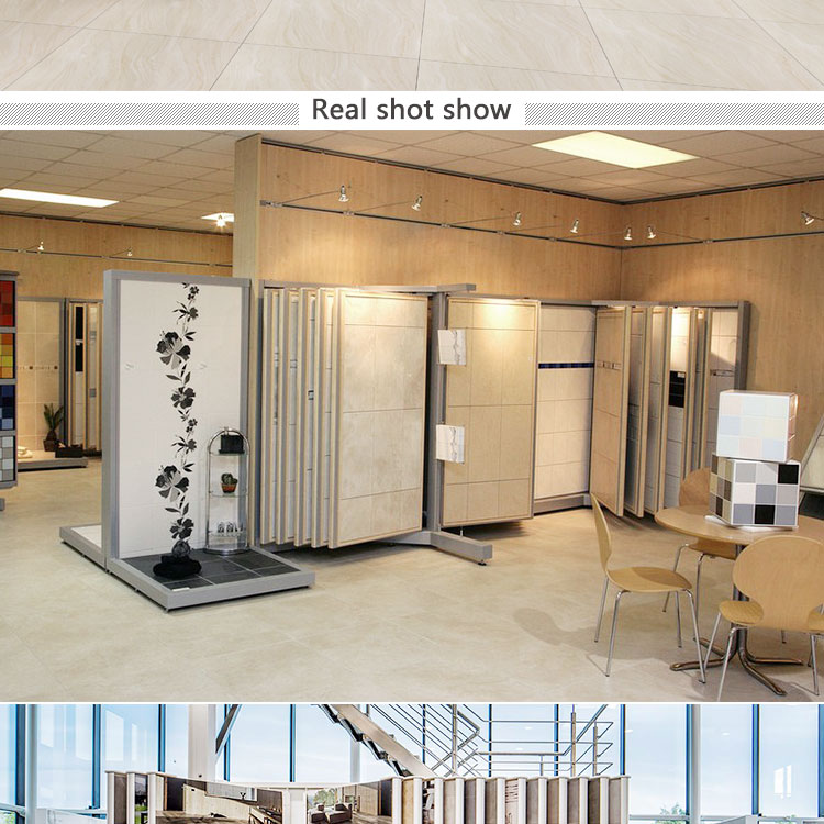 Floor Frame Mesh 2*2 Outdoor Sliding Cassette Tiletore Stand Tiletand Slide Metal Sliding Display Rack For Tile