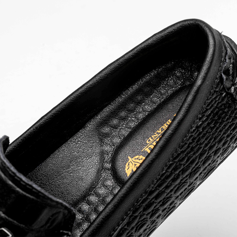 Листья Сделано в Китае, превосходное качество, мужские мокасины, кожаные туфли, повседневные мужские кожаные туфли с ремешком из натуральной кожи