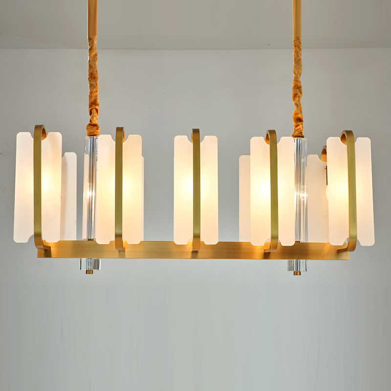 Brass Indoor Fancy Design Sumptuous Style Pendant Chandelier Acrylic Lamps Modern Luxury Living Room Decor Restaurant Lighting