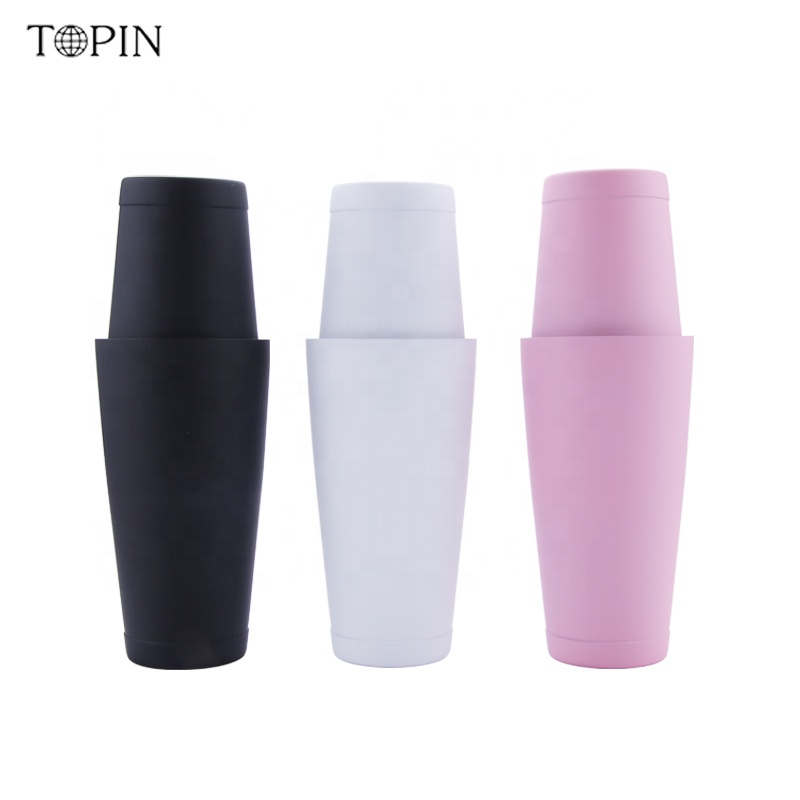 Лидер продаж Amazon, Бостонский шейкер из нержавеющей стали матового черного цвета, оловянный цветной стержень