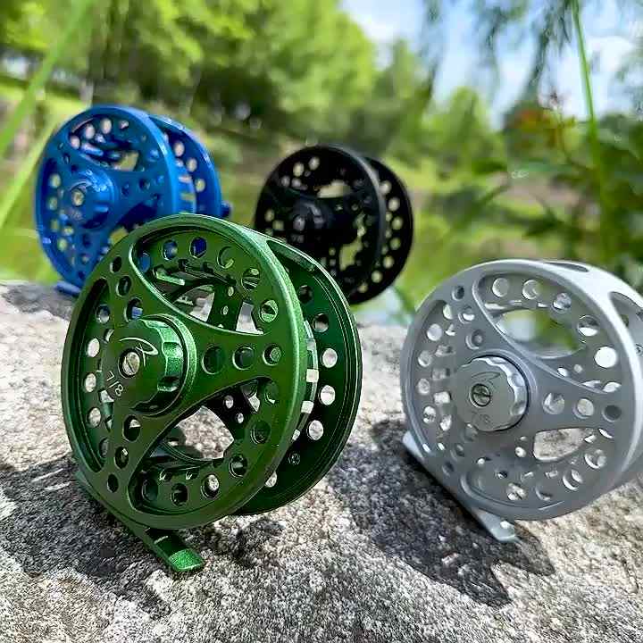 chinese fly fishing reels Chinese 4 Colors Professional Aluminum Alloy CNC Conventional Game Fly  Fishing Reel Saltwater