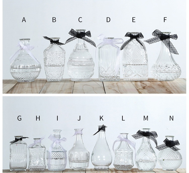 Wholesale Cheap Clear Flower Table Vase Glass Centerpiece  For Wedding Party Decoration
