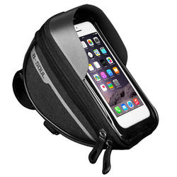 Bicycle Front Frame Touch Screen Waterproof Bike Phone Bag MTB Top Tube Pannier