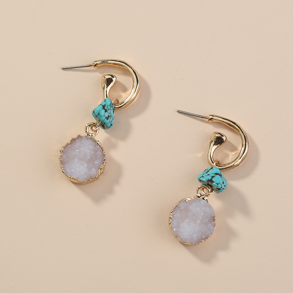 Druzy Cabochon Druzy Jewelry Sky Blue Round Druzy GAP217 WHOLESALE 20Pcs Sky Blue Titanium Druzy Studs 10mm