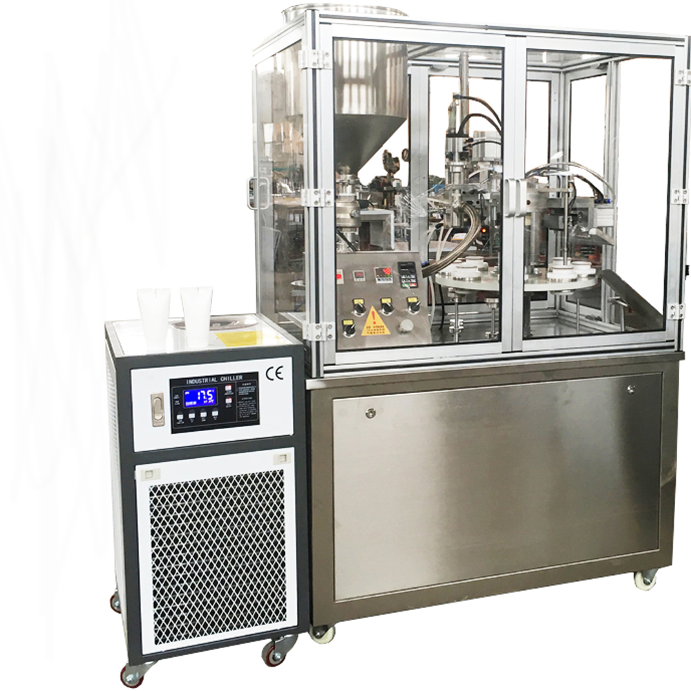 Полуавтоматическая зубной пасты на изготовлении упаковочных производственная линия жидкий крем мазь тубонаполнительной машины: