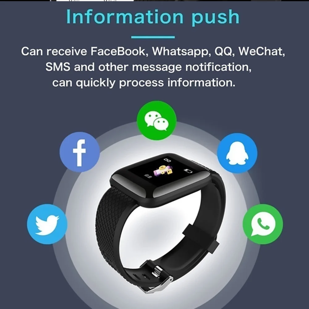 New best selling 116plus pedometer heart rate BT 4.0 smart bracelet reminder sports bracelet