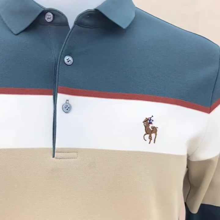 Shop Our Men's High Quality Black Solid Pattern Golf Shirt