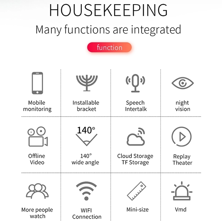 Hidden Camera WiFi Mini Camera Night Vision Battery Powered CCTV Wireless IP Cameras De Espia