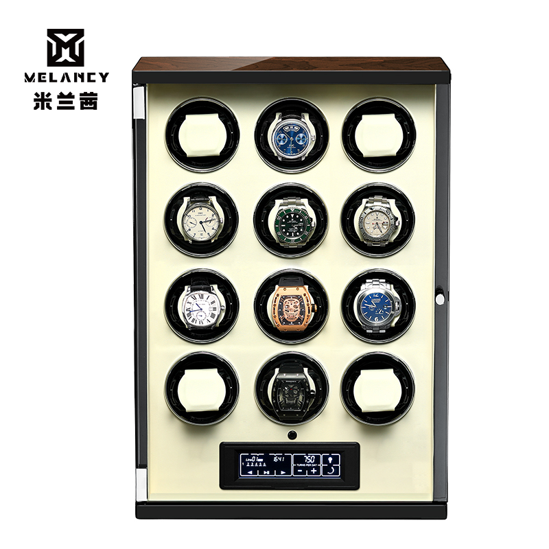 2020 Melancy Auto Watch Winder High Quality Men Wooden watch case box Holder Display