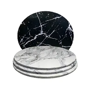 12 Black Round Masonite Cake Board Marble Pattern 6 Mm Thick Pack Of 3
