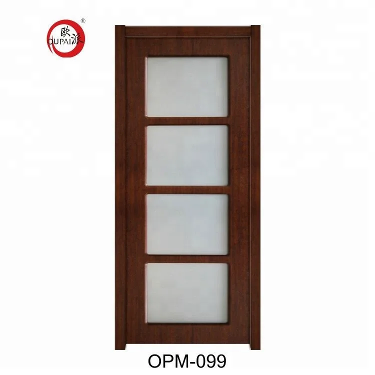 Terbaru Desain PVC Pintu Bingkai Kit Pintu Kayu dengan Kaca