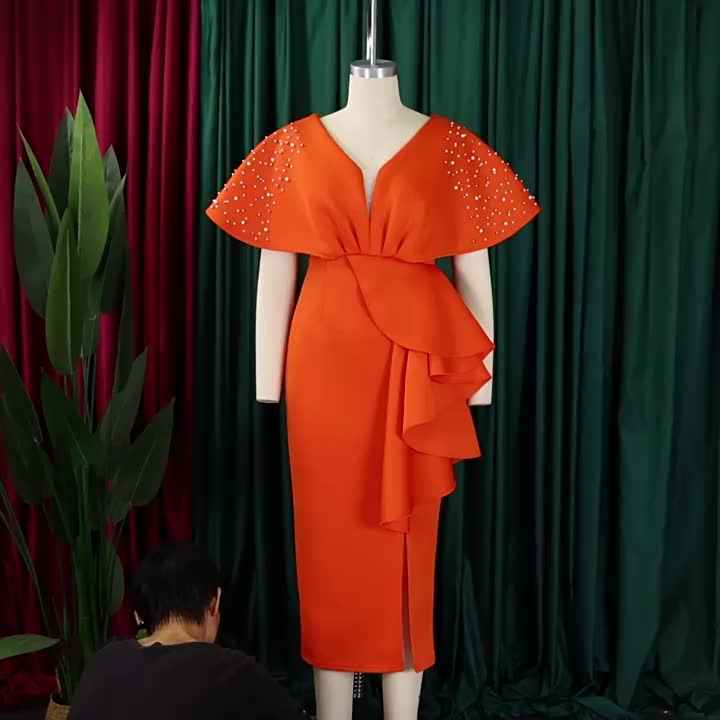 pleated african dress designs Ankara Dress African Women Dress Pleated Waist Patches Dress African Fashion Afrcan Clothing African Ankara, African Wears, African Dress