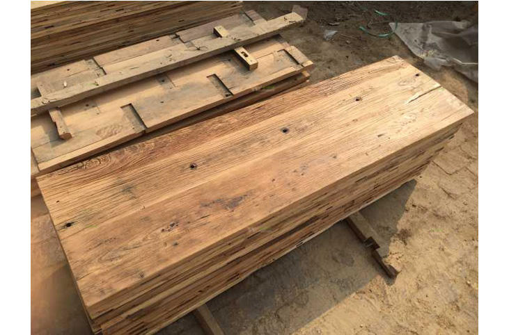 Vintage Reclaimed Elm Wood Dining Table Perfect for Restaurants