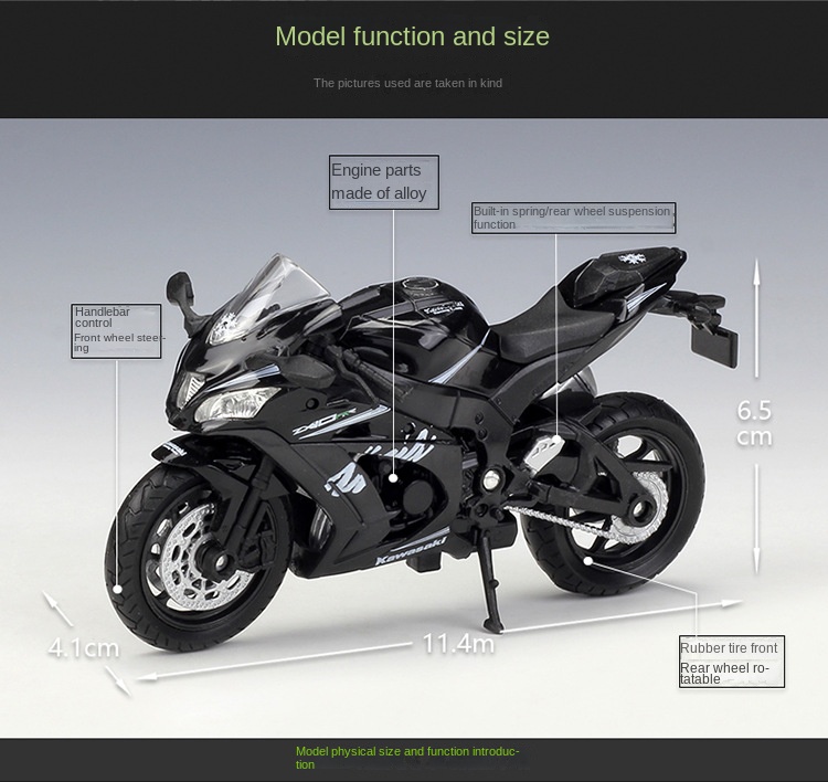 Hot Selling Welly 1:18 2017 Kawasaki Ninja ZX10-RR Diecast