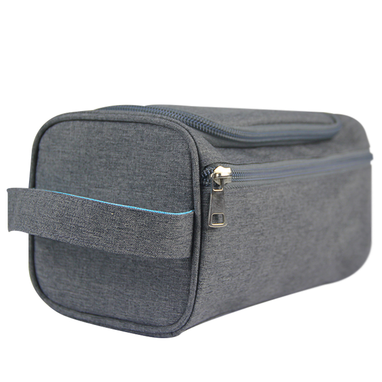 Bolsa de maquillaje cosmético de viaje con logotipo de marca personalizada rpet reciclado, artículos de tocador para mujeres y hombres