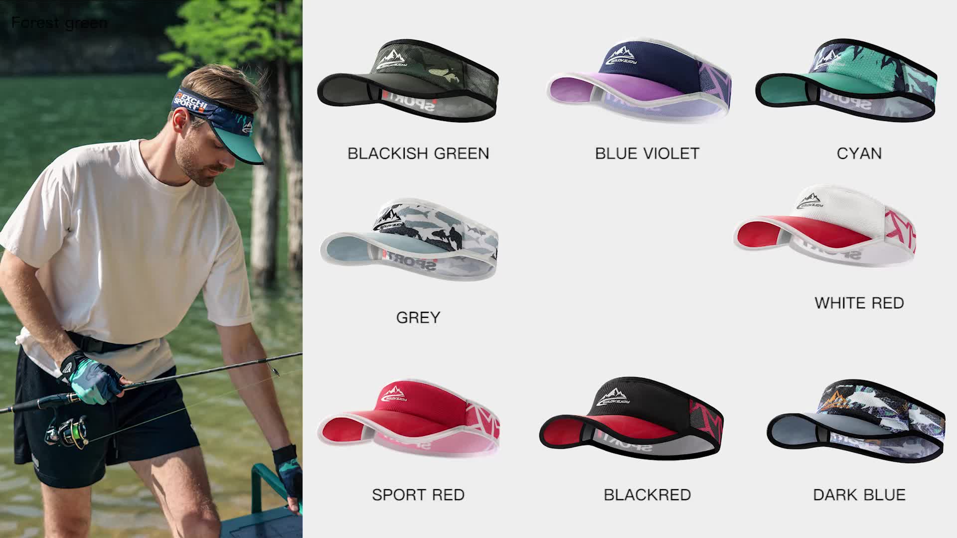 GOLOVEJOY XMZ280 UV Protection Sunscreen Visor Cap