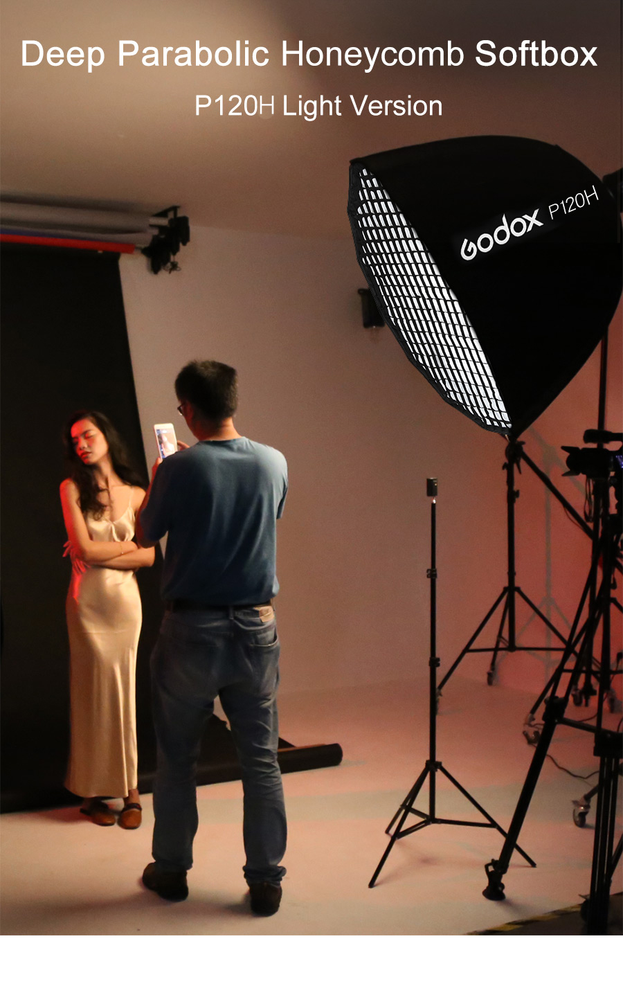Godox P120H Portable Softbox - Bowens Mount Studio Flash