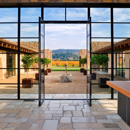 Industrial portas de vidro de aço do metal quadros de janelas de batente da porta de ferro da grade de design