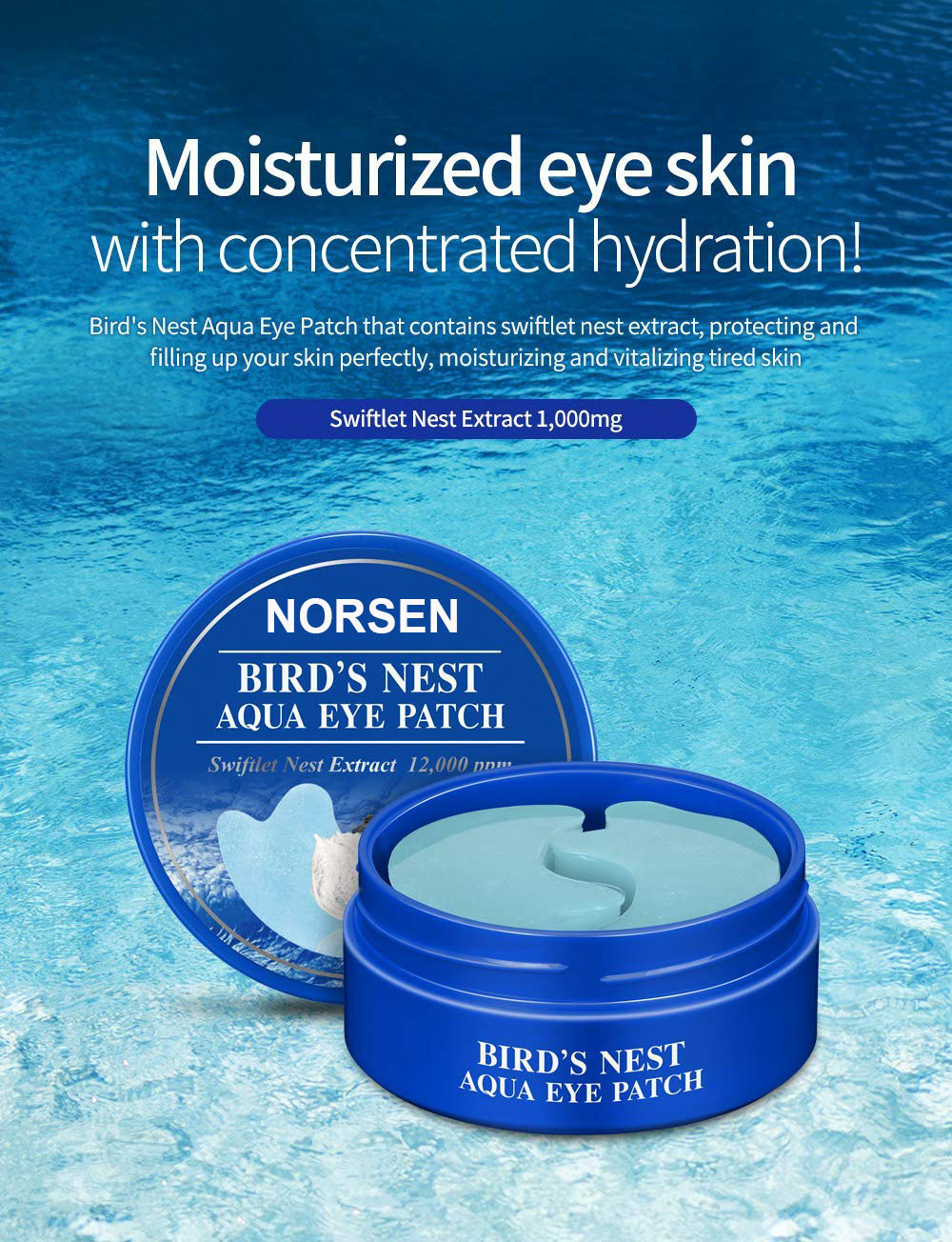 Private Label Organic Collagen Crystal Eye Mask Nest Aqua Moisturizing Silk Sleeping Eye Patch Mask