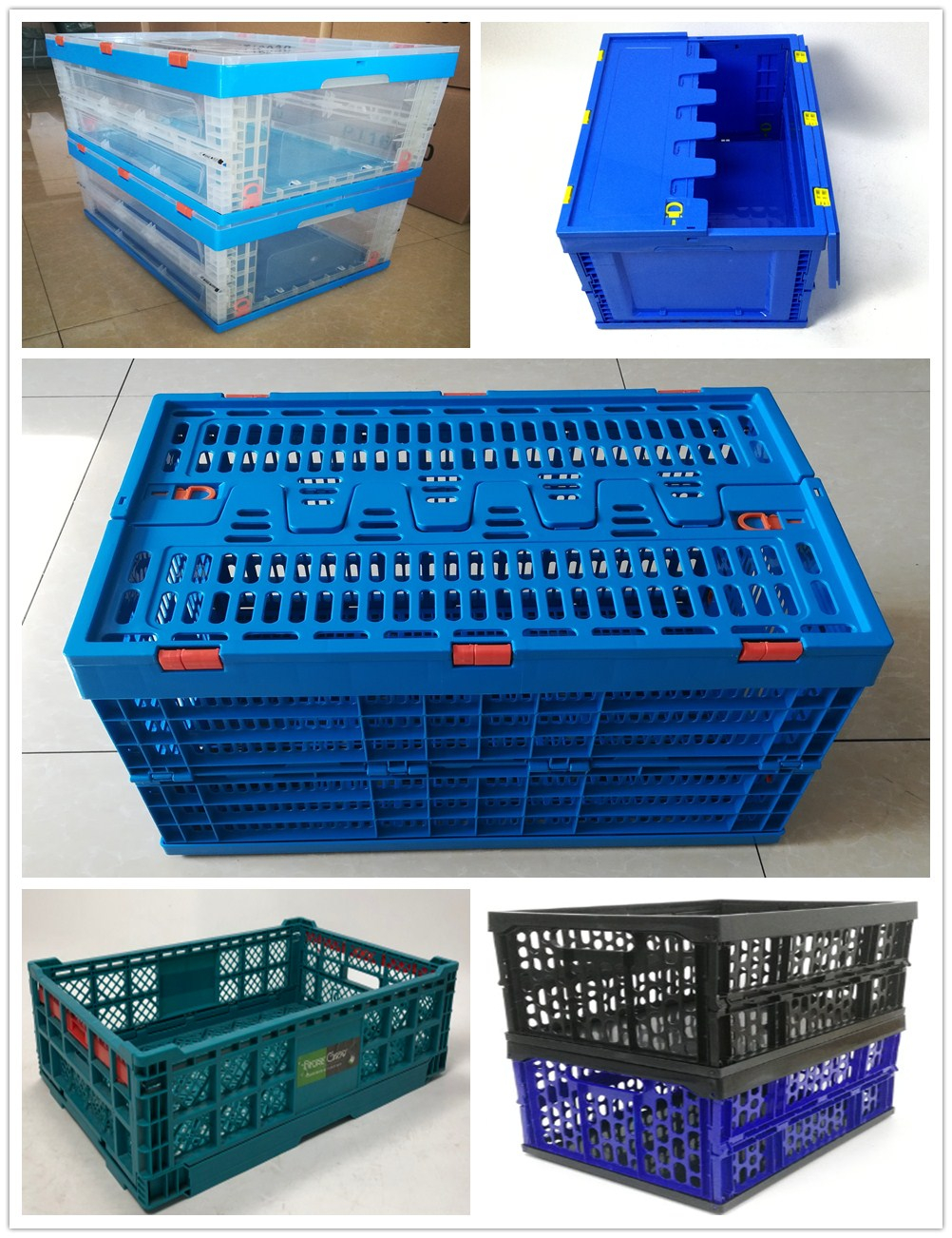 折叠塑料箱用于蔬菜和水果储存的周转箱