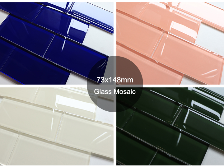 48*148mm Kitchen Wall Glazed Glass Mosaic Backsplashes Tile