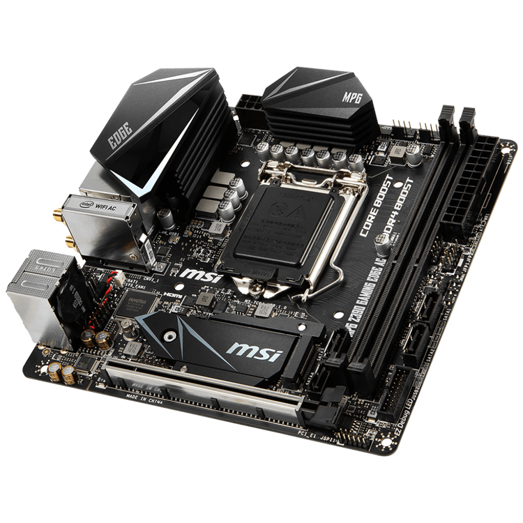 MSI MPG Z390I Gaming Edge AC Mini ITX Motherboard for Intel Core