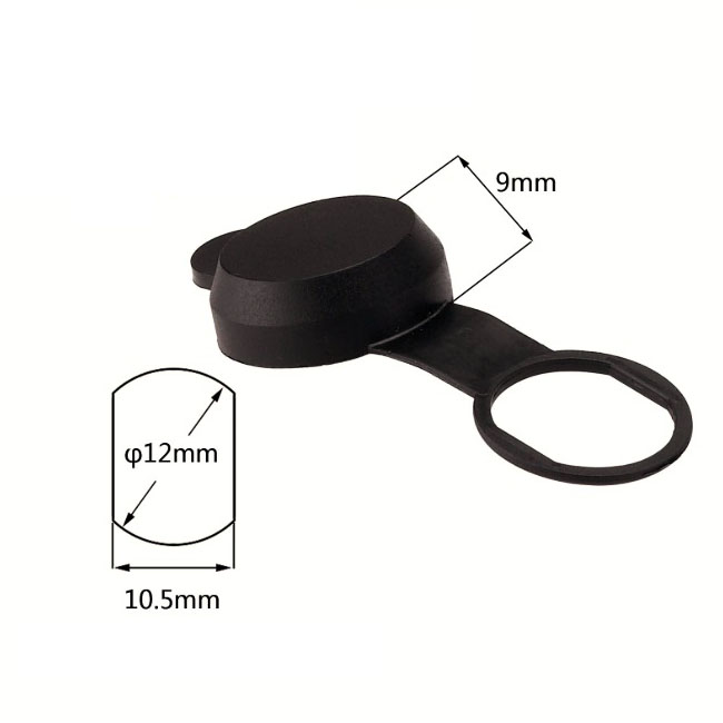 FS6596 WP001 High Quality 12mm Black Plastic Cabinet lock Cam Lock Waterproof Cover